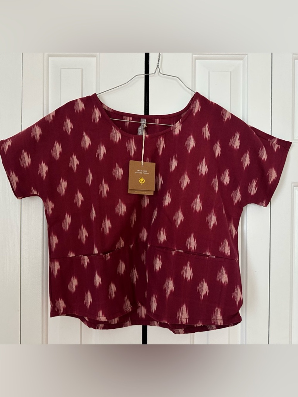 NWT Mata Traders Ikat Short Sleeve Top